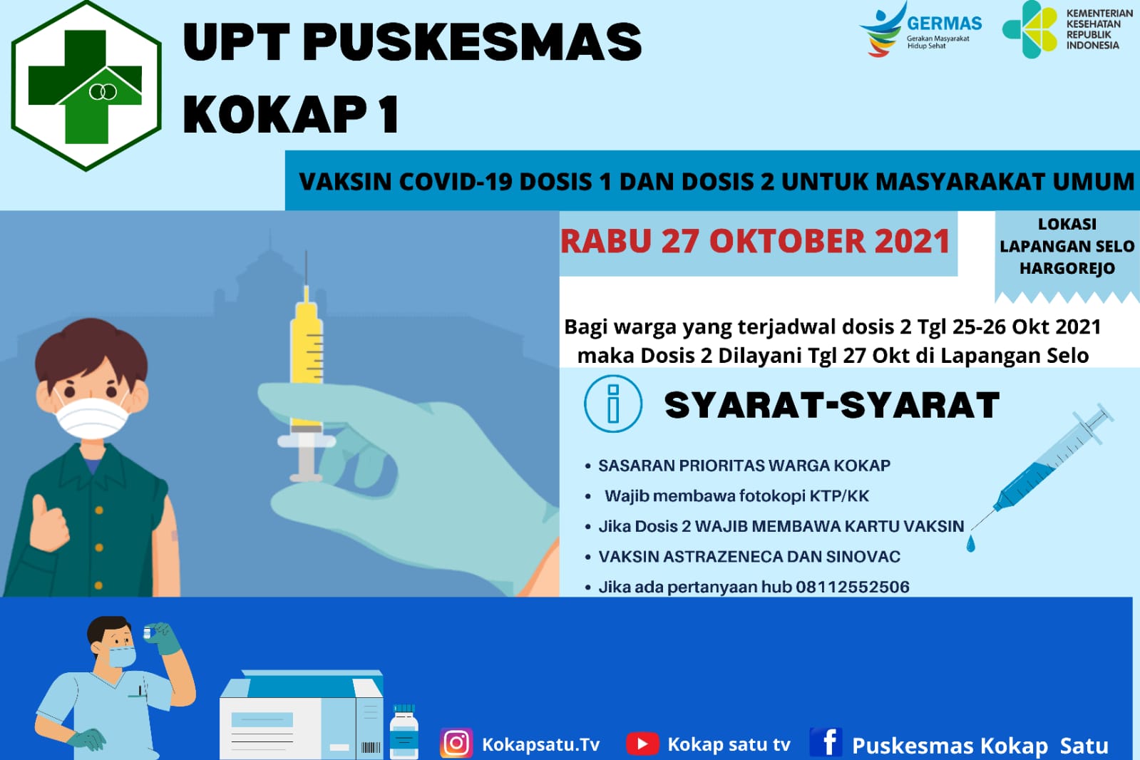 Ayo Ikut Vaksin di Lapangan Selo Timur